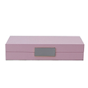 Pink Lacquer Box With Silver