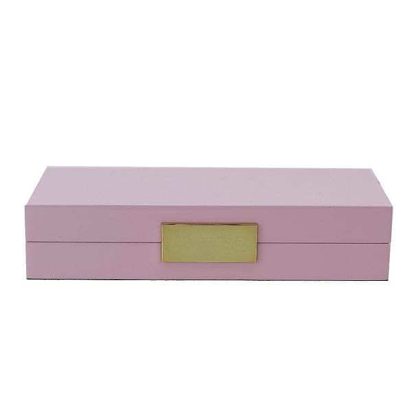 Pink Lacquer Box With Gold