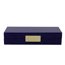 Navy Lacquer Box With Gold