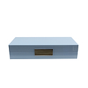 Pale Denim Lacquer Jewelry Box with Silver