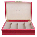 Large pink jewelry box with suede interior