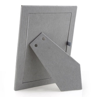 Purple Enamel Picture Frame, backed with dark gray luxury velvet
