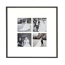 Four Aperture Black Wall Hanging Frame