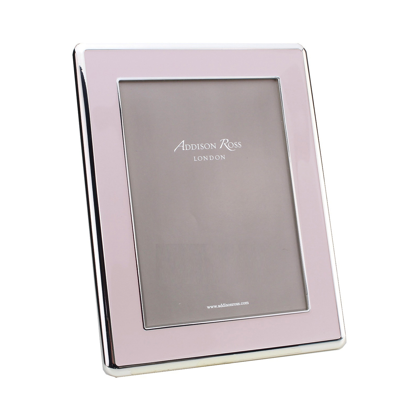 Wide Picture Frames - Pink Enamel, Silver Curved Frame | Addison