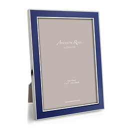 Royal Blue Enamel & Silver Frame
