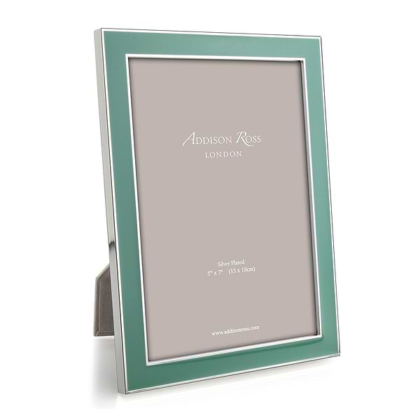 Duck Egg Enamel & Silver Frame