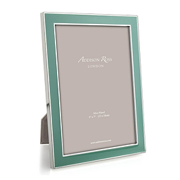 Duck Egg Enamel & Silver Frame