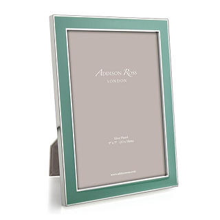 Duck Egg Enamel & Silver Frame