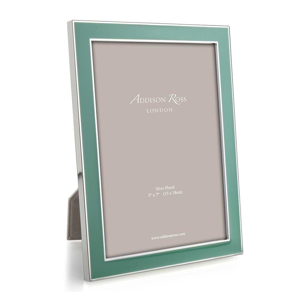 Duck Egg Enamel & Silver Frame