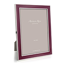 Plum Enamel & Silver Frame