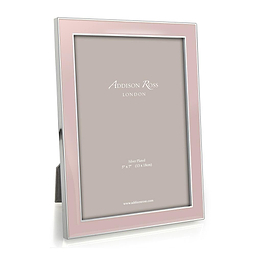 Light Pink Enamel & Silver Frame