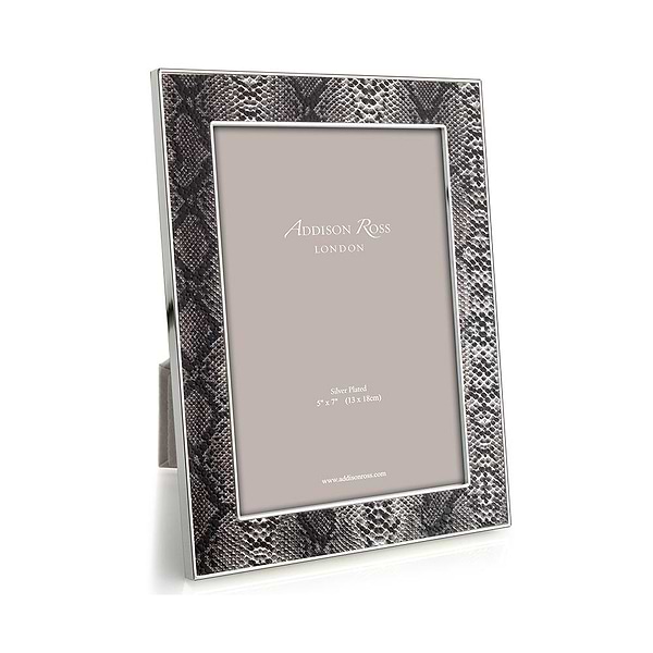 Natural Snake & Silver Frame
