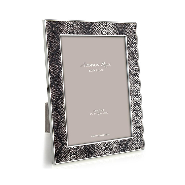 Natural Snake & Silver Frame