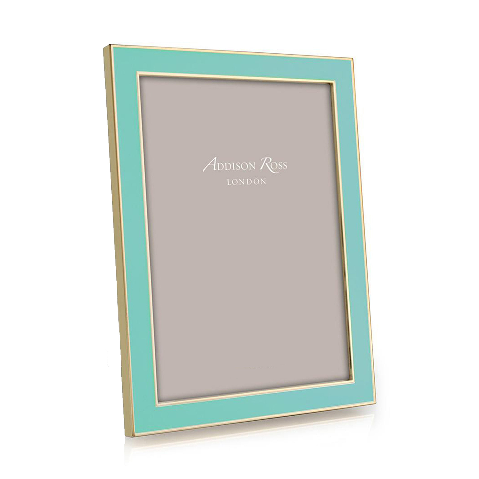 Pastel Blue Enamel & Gold Frame