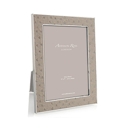 Shadow Ostrich & Silver Frame
