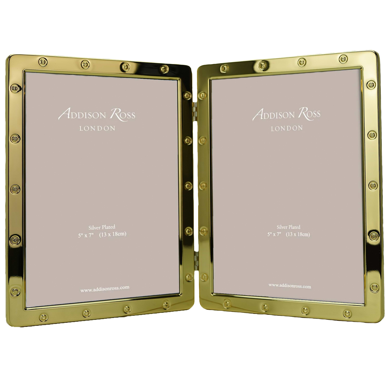 White Enamel Flower & Gold Plated Frames - 4x6, 5x7, 8x10