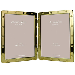 Gold Locket Frame Double