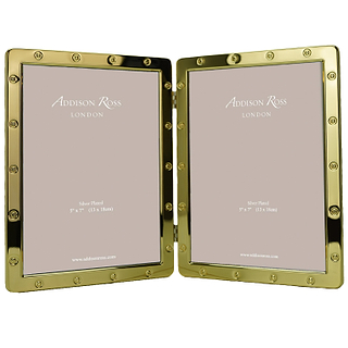 Gold Locket Frame Double