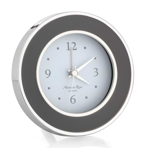 Taupe & Silver Alarm Clock