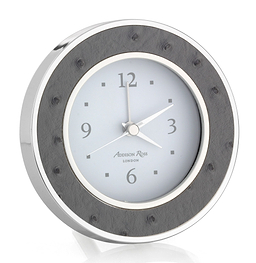 Twilight Ostrich Silver Silent Alarm Clock