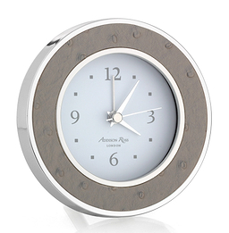 Shadow Ostrich Silver Alarm Clock
