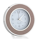 Blush Ostrich Silver Alarm Clock