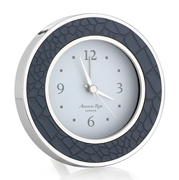Blue Croc Silver Alarm Clock