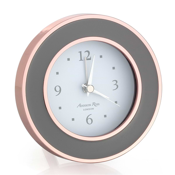 Rose Gold & Taupe Alarm Clock