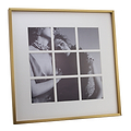 Single Aperture Brushed Gold Wall Hanging Frame