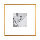 Single Aperture Brushed Gold Wall Hanging Frame