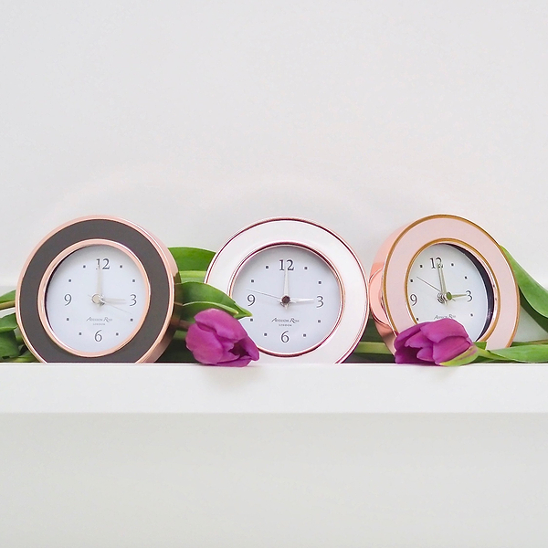 Rose Gold & Taupe Alarm Clock