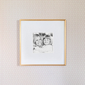 Single Aperture Brushed Gold Wall Hanging Frame