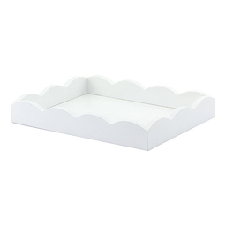 Small, White Scalloped Edge Tray