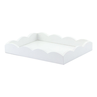 Small, White Scalloped Edge Tray