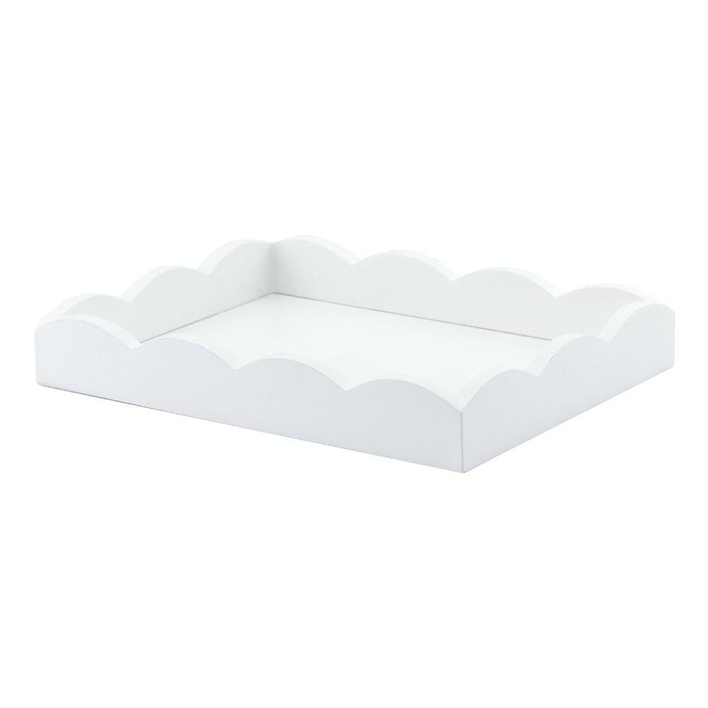 Small, White Scalloped Edge Tray