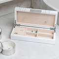 White Lacquer Box With Silver