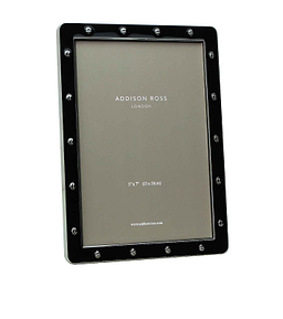 Black Enamel & Silver Locket Frame