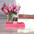 Small Watermelon Pink Scalloped Edge Tray