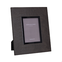 Faux Croc Wide Brown Frame