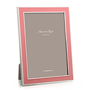 Coral Enamel & Silver Frame