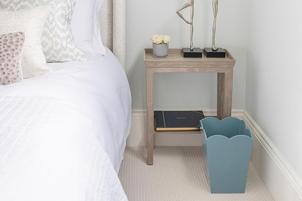 Chambray Blue Lacquered Scallop Bin – Limited Edition