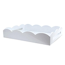 Medium White Scalloped Edge Tray