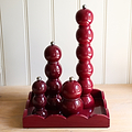 Cherry Small Lacquered Scalloped Tray