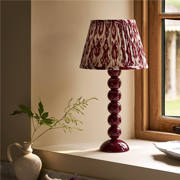 Ikat Empire Cherry & Cappuccino Lampshade - 25cm