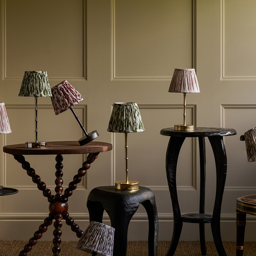 Ikat Empire Khaki & Sage Lampshade - 16cm