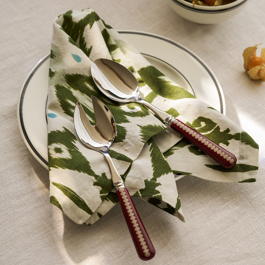 Cherry & Cappuccino Bobbin Salad Servers - 2-Piece Set