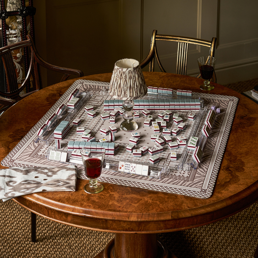 Ikat Mink Mahjong Mat