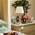 Tall Cappuccino Bobbin Lamp Base & Rechargeable Bulb