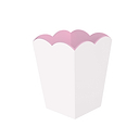Scalloped Lacquer Bin – White & Pink