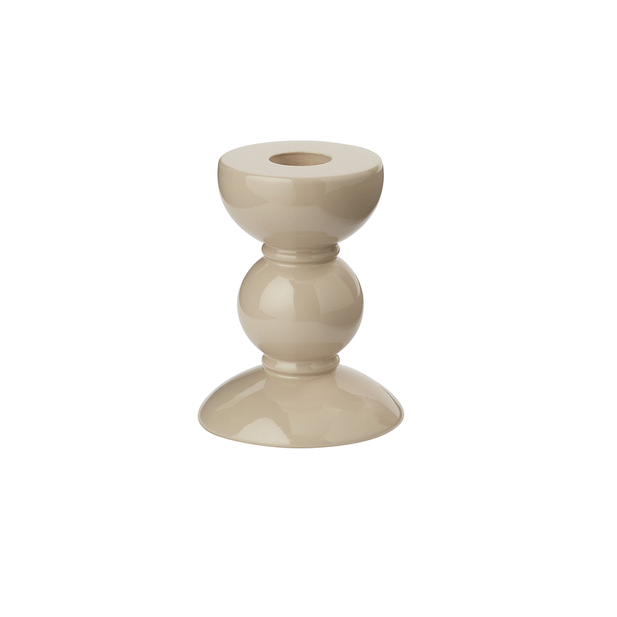 Addison Ross: Small Cappuccino Bobbin Candlestick - 10cm